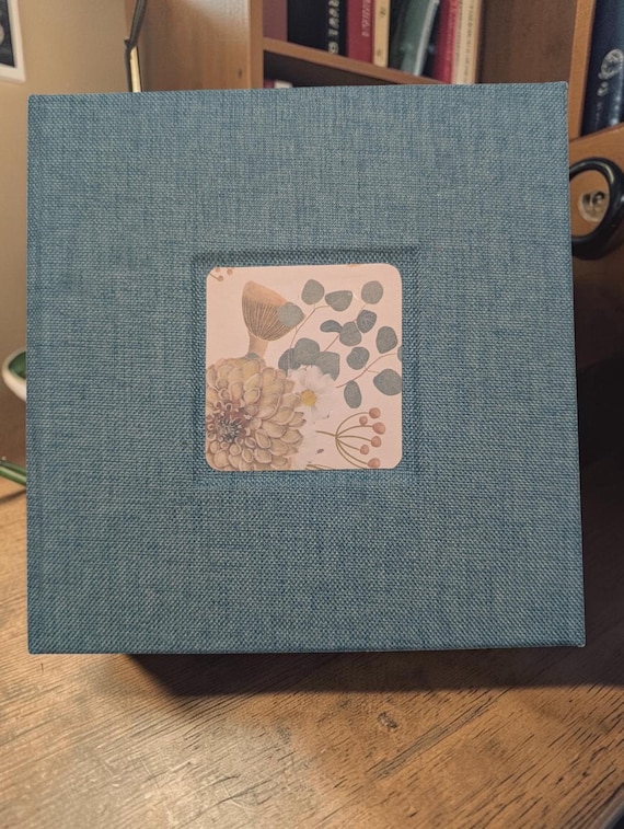 Art Journal – Teal Fern - Journey Squares Collection, Pocket Sketchbook, Travel Notebook, 48 Page Journal, Artist Gift