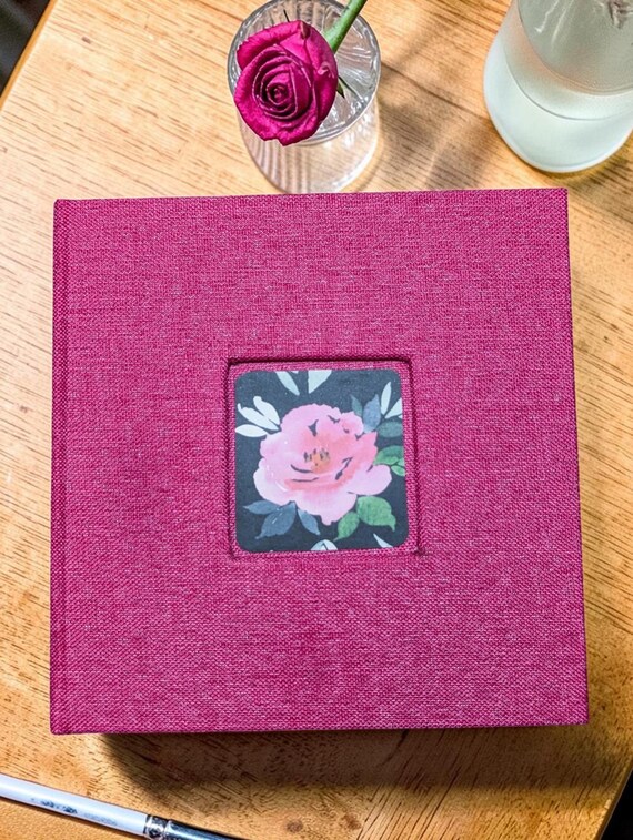 Art Journal – Rose Petals - Journey Squares Collection, Mini Sketchbook, Pocket Notebook, 48-Page Square Travel Diary