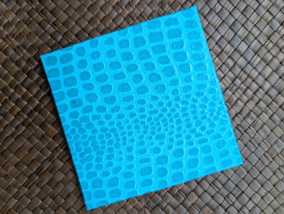 Zig-Zag Folio - Turquoise Gator