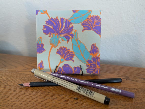 Purple Iris Expanded Zig-Zag Folio