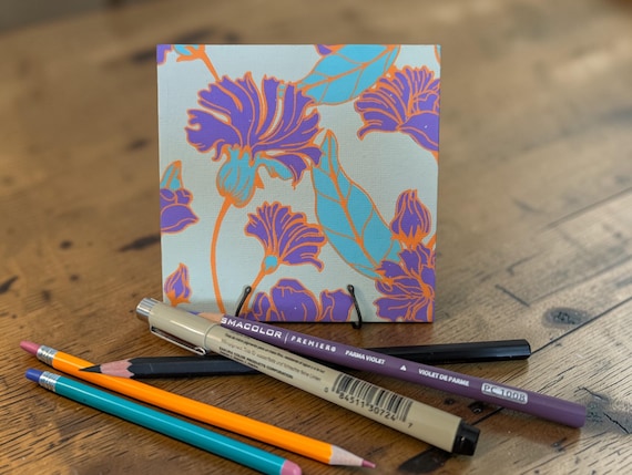 Purple Iris Expanded Zig-Zag Folio