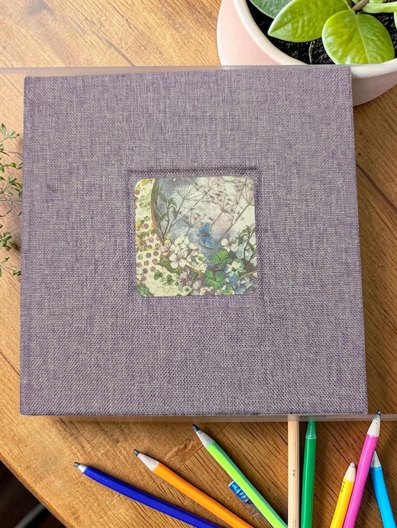 Art Journal – Lavender Meadow, Journey Squares Collection, Travel Art Journal, , Pocket Notebook, 48-Page Journal, Artist Gift