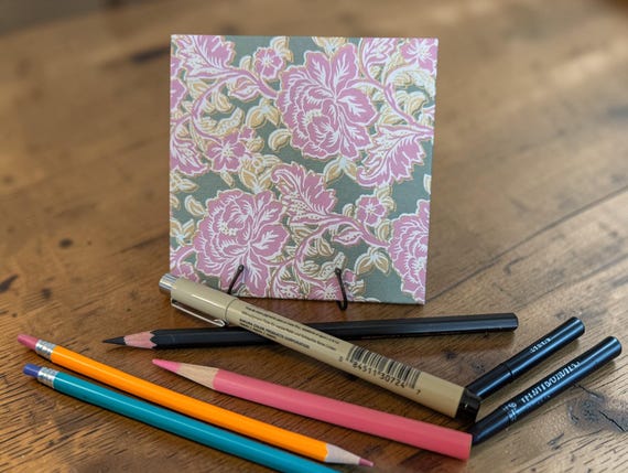 Pink Peonies Expanded Zig-Zag Folio