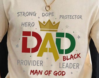 Pappa är kung - svart skjorta i komfortfärger, fars dag-present till pappa, presentidéer för pappa