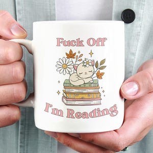 Ich lese nicht, ich lese, lustige sarkastische Lesertasse, humorvolles Geschenk für Buchliebhaber, freche Buchliebhaber-Tasse, zuschaubare Buch-Humor-Kaffeetasse