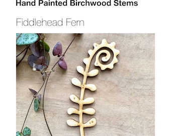Wooden Flowers - A Fiddlehead Fern in Natural Finish