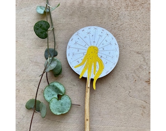 Wooden Flowers - A Hand Painted Dandelion Seedhead