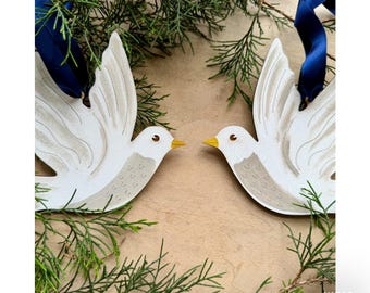 A Pair of Dove Decorations