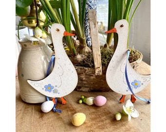 Easter  - A Pair of Spring Geese Decorations