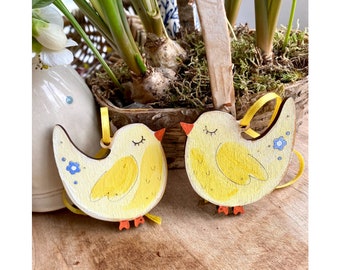 Easter -  Two Spring Chick Decorations