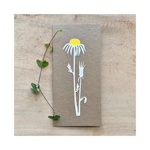 Papier - Cartes découpées : Marguerite colorée à la main