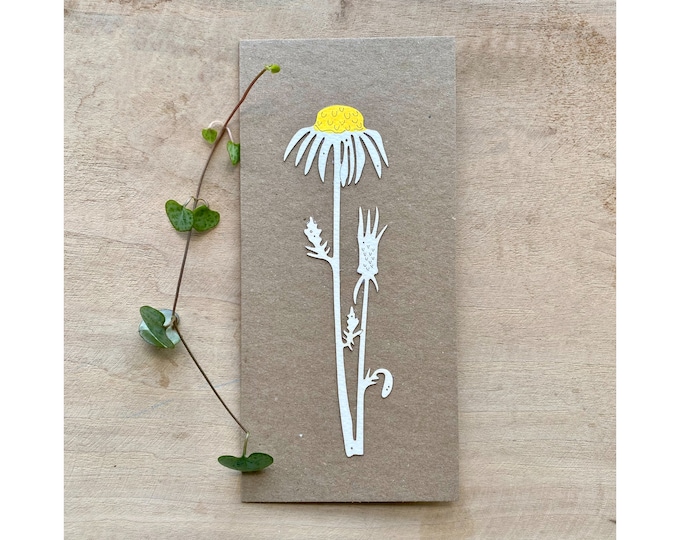 Paper - Cut Cards: Hand Coloured Daisy