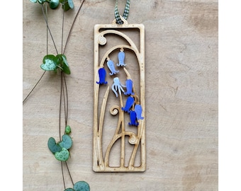 Wooden Flowers - A Hand Painted Bluebell Hanging