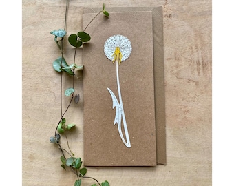 Paper - Cut Cards: Hand Coloured Dandelion