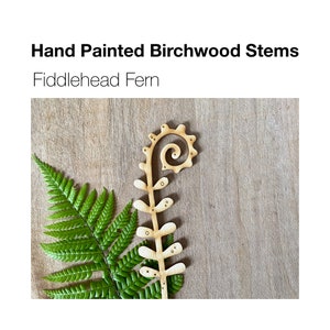 Wooden Flowers - A Birchwood Fiddlehead Fern in Natural Finish