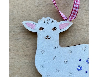 A Perky Spring Lamb Decoration