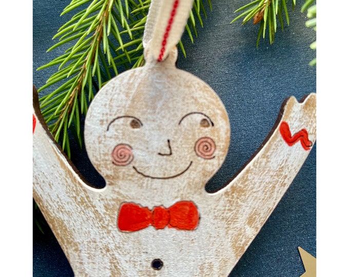 Hand Painted Christmas Decorations - A Gingerbread Man
