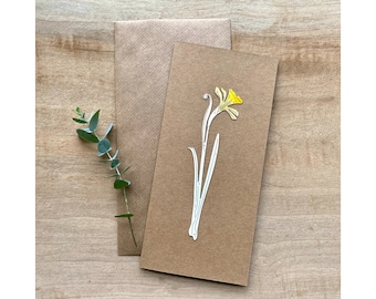 Paper - Cut Cards: Hand Coloured Daffodil