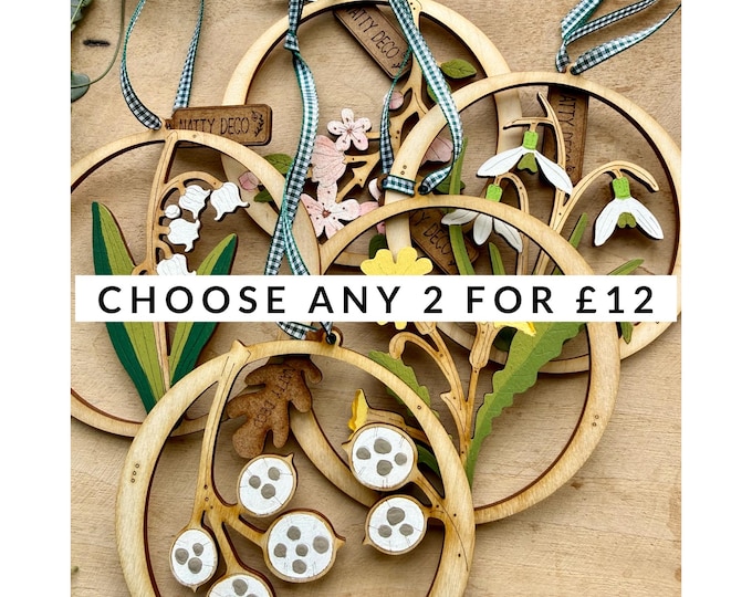 Small, Deco Style, Floral Rondels