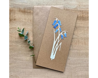 Paper - Cut Cards: Hand Coloured Bluebell