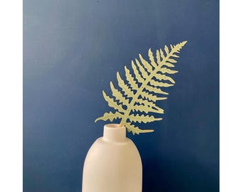 Wooden Flowers - A Hand Painted Fern
