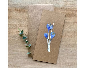 Paper - Cut Cards: Hand Coloured Crocus