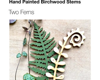 Wooden Flowers - Two Ferns