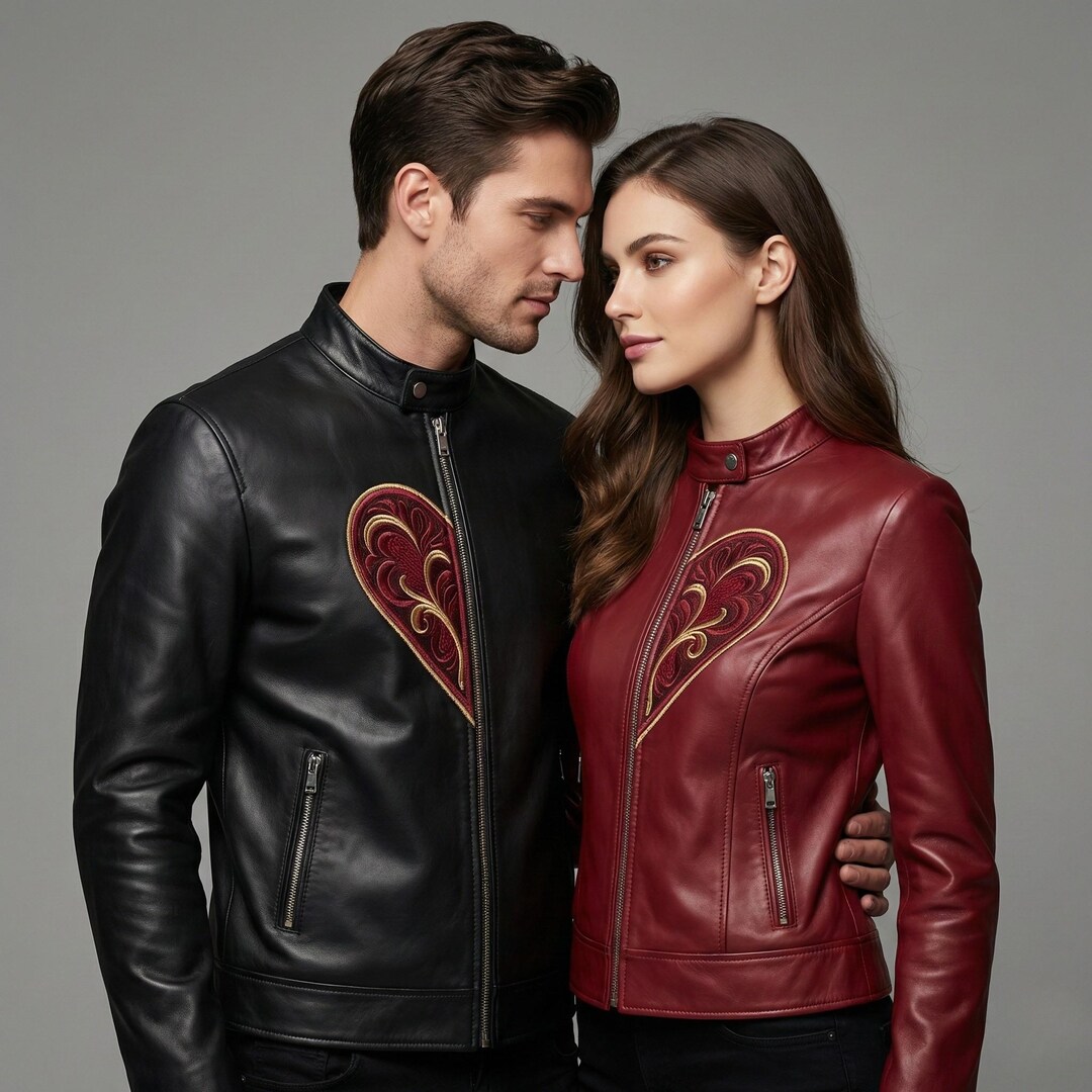 Custom Handmade Real Leather Jackets, Couple Matching Jackets ...