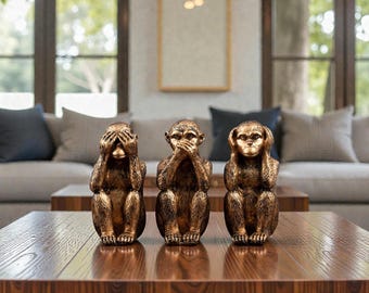 アールデコガラス三猿彫刻：サテン仕上げ、H.ホフマン - Etsy 日本