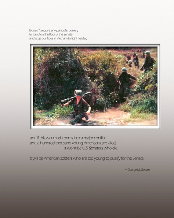 Citation De George Mcgovern Guerre Du Vietnam Hommage Photo Etsy France