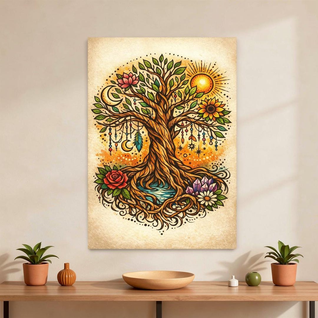 Tree of Life - Vibrant Bold Art Print - Etsy