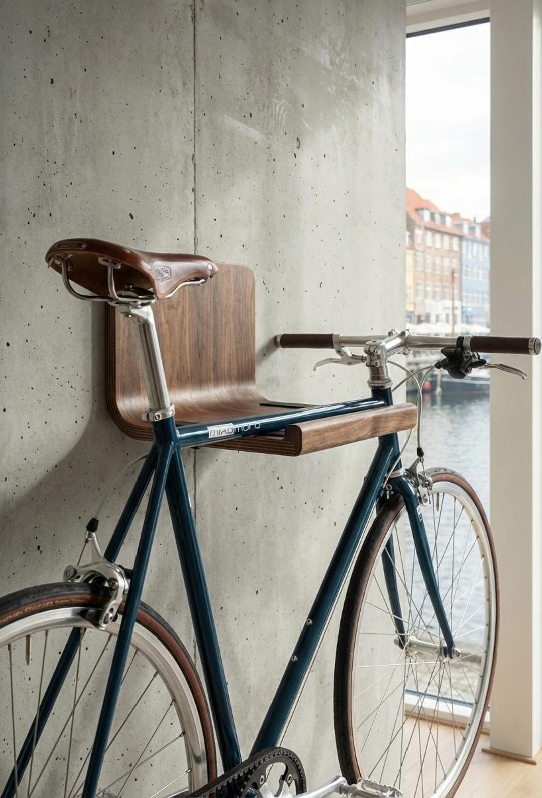 Indoor Bike Racking Walnut Veneered Plywood Bike Wall Mount, Indoor Bicycle Rack - Etsy