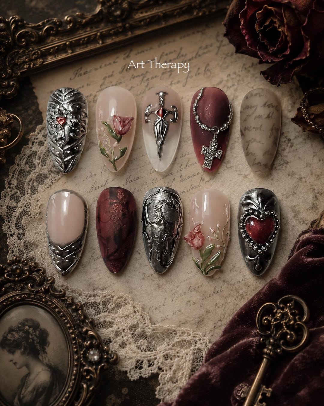 Knight in Love Press On Nails - Gothic Medieval