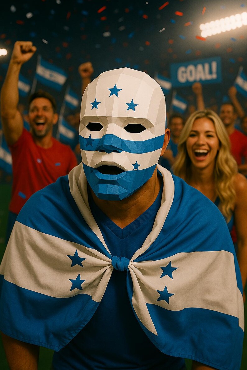 Honduras Fan Mask - Men's Sports Team Soccer Football Cricket ...