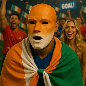 Cote D’Ivoire Fan Mask - Men's Sports Team Soccer Football Cricket Papercraft Downloadable DIY Pattern W/ Video Tutorial