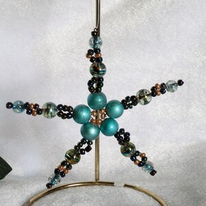 Blue and Green Glass Star O-104
