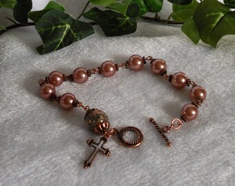Leopard Jasper Rosary Bracelet B-132
