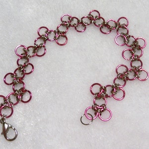 Pink Links Bracelet  B-055