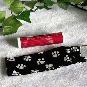 White Paws Lip Balm Keychain  O-080