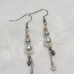 Patriotic Faux Pearl Earrings  E-068