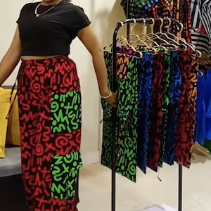 Women's Smart  Ankara Cargo pants,baggy fit In Size 8 to 18