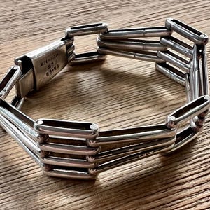 Vintage Mexican Silver Bracelet - Etsy
