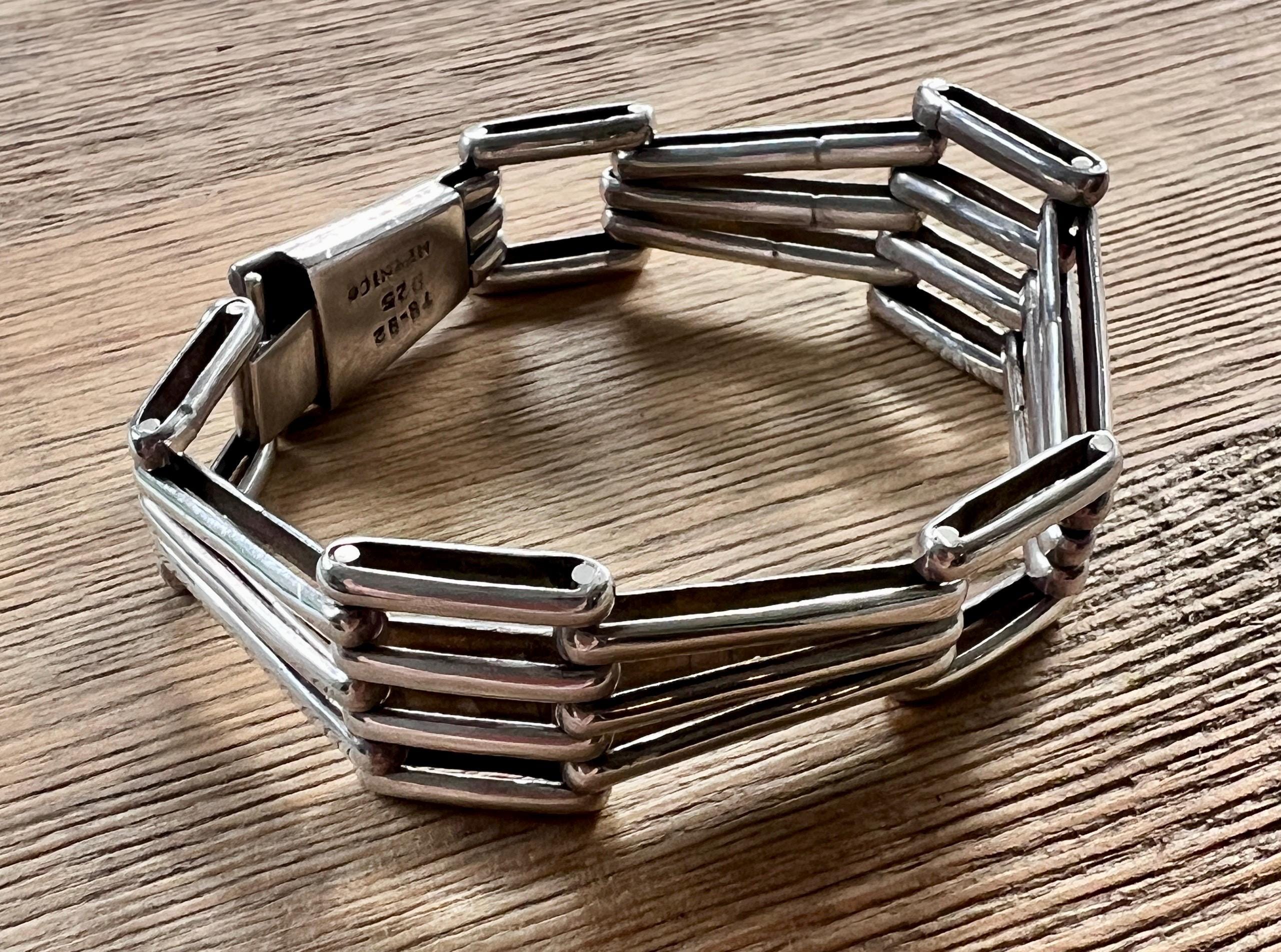 Mens Vintage Mexican Bracelet Silver - Etsy