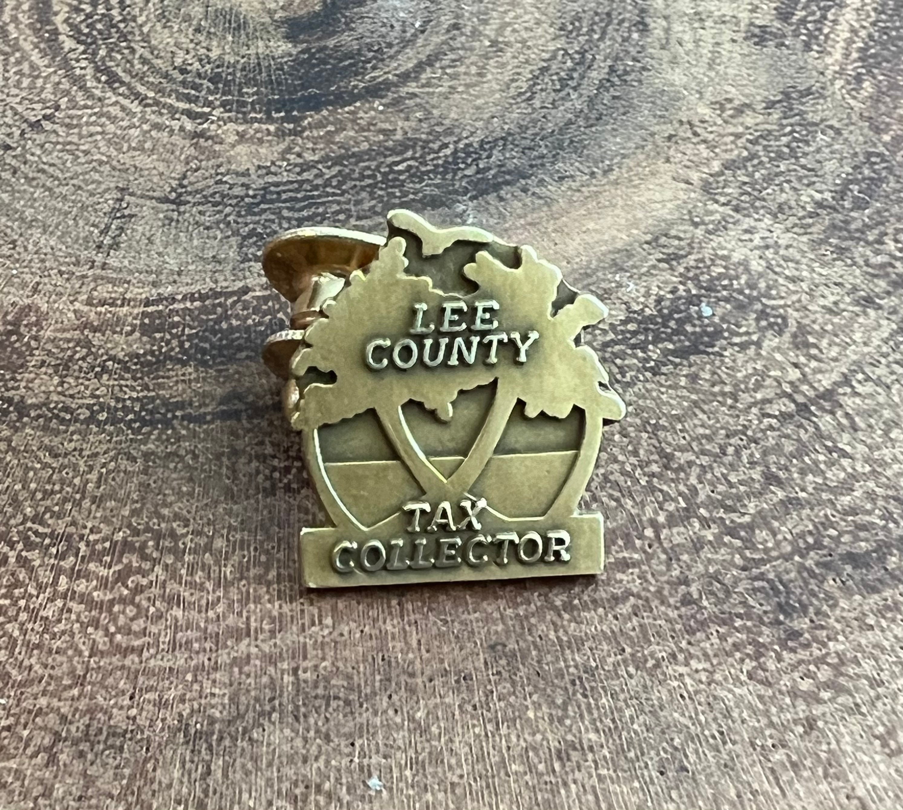 Vintage 10k Gold Lee County Tax Collector Lapel Pin - Etsy