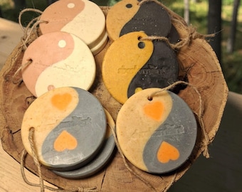 Yin Yang Soap Bars | Natural Rose, Citrus, Tea Tree Facial & Shower Soap