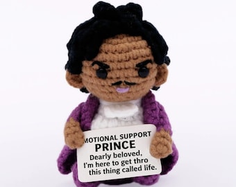 Prince Crochet Emotional Support Plush - Cuddly Amigurumi Doll for Comfort & Calm