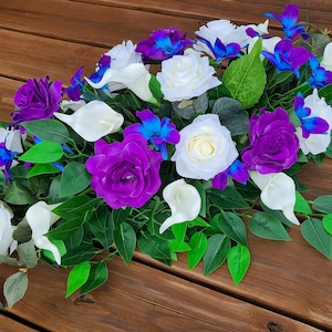Hochzeitstischdekoration, Mittelstück, Rosen-Calla-Lilien-Orchideen-Mittelstück