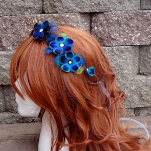Peacock crown, peacock feather headpiece, feather crown, peacock feather crown