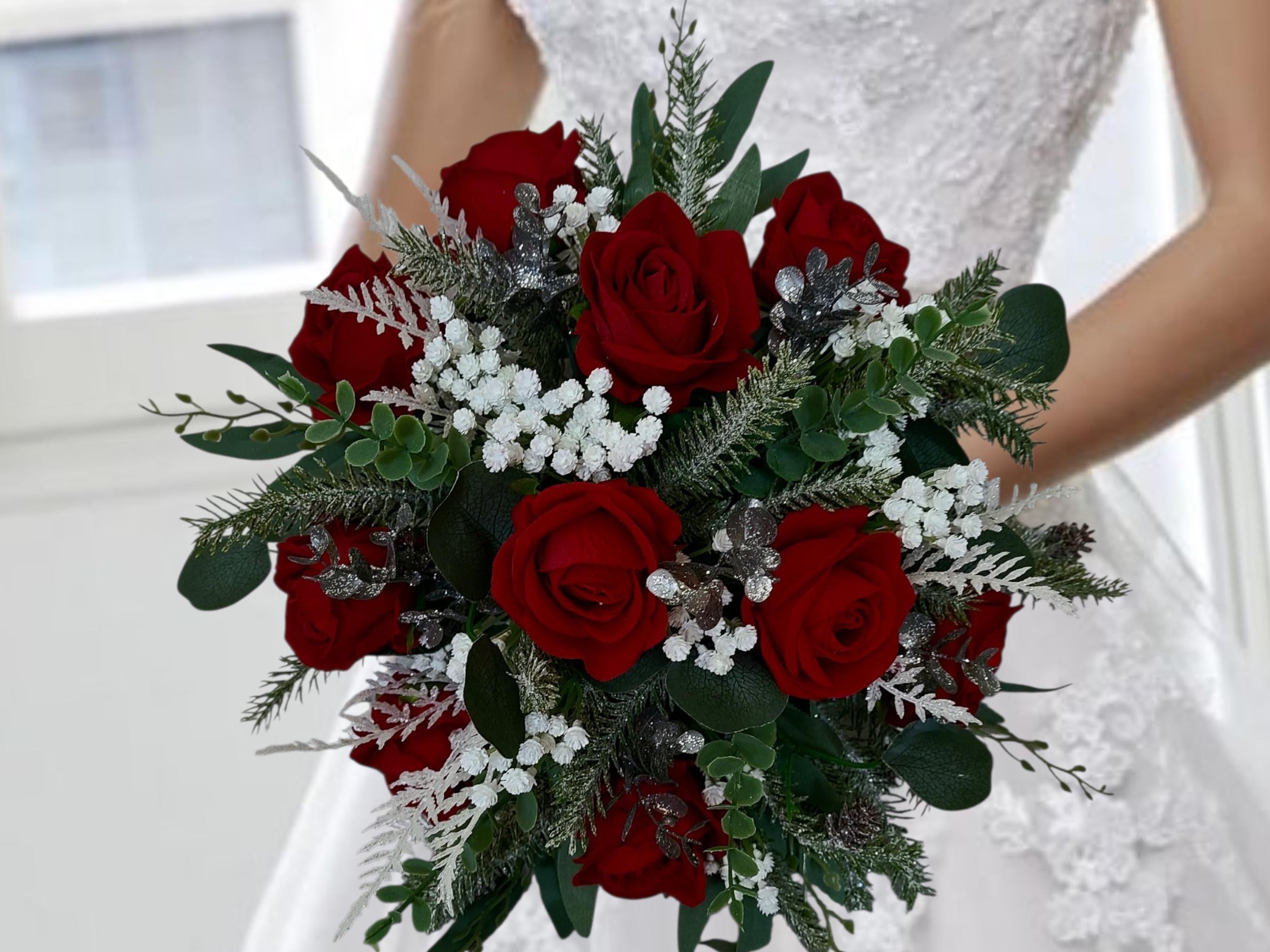 Faux Rose Bridal Bouquet