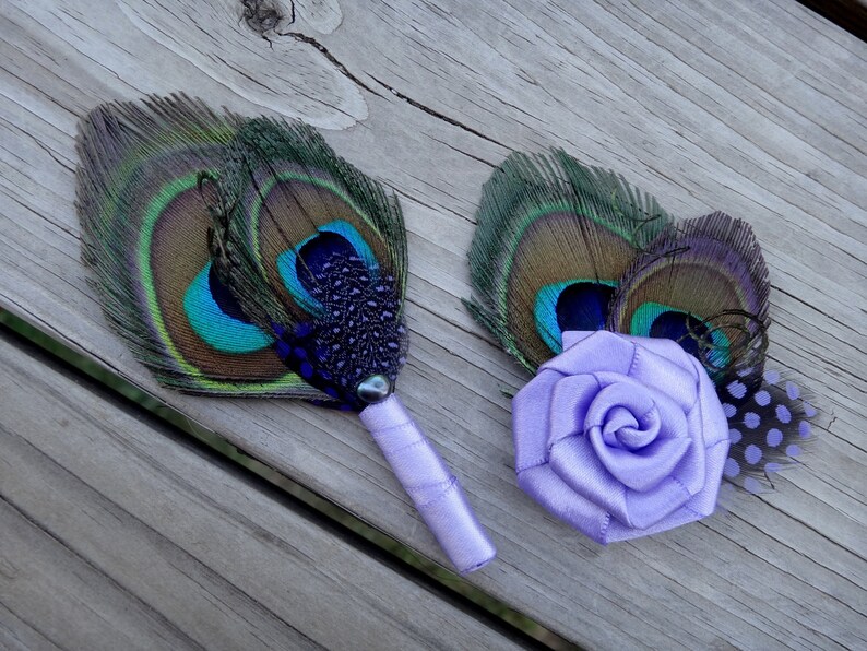 6 Bridesmaids' hair pieces and matching 6 groomsmen's Etsy